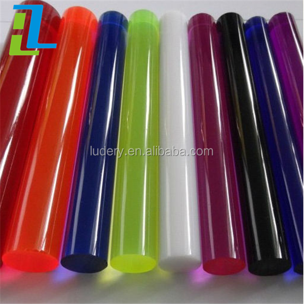 Threaded Clear Hole Acrylic Rod Solid Plastic Thin Acrylic Tube Colored