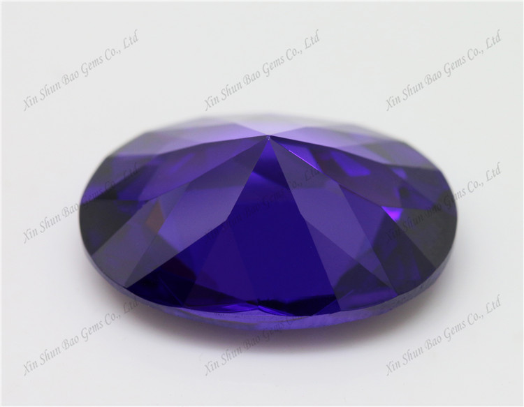 Imitation diamond stone oval brilliant cut dark violet aaa zirconia