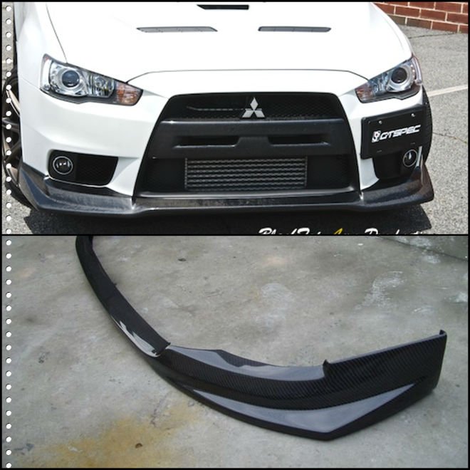 Mitsubishi Evo X Carbon Fiber Front Lip Fq400 Style Buy Evo X