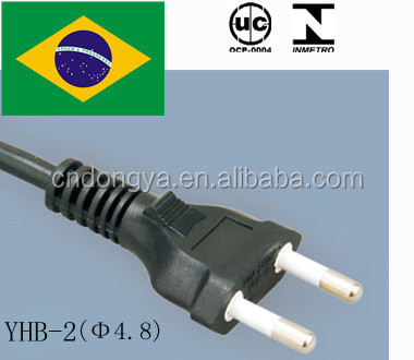 ブラジルのブラジルの標準電源コードプラグブラジル6a2ピンac電源コード仕入れ・メーカー・工場