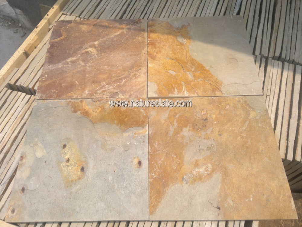 Exterior baldosas de pizarra rústica para el piso, pizarra azulejo de suelo