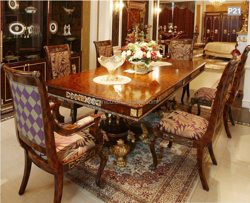 French Baroque Style Mahogany Dining Table Palace Solid Wood French Baroque Style Mahogany Dining Table Palace Solid Wood
