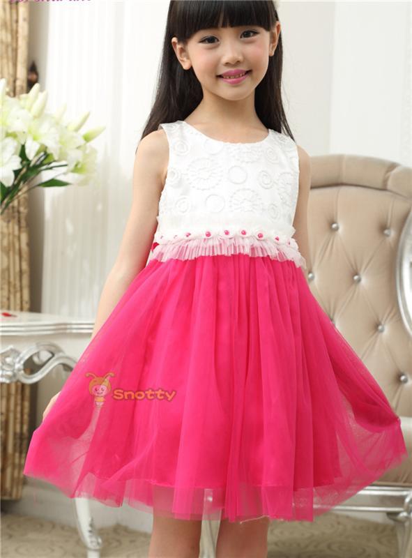 ファッションスタイルのフラワーガールのドレス結婚式のための女の子のドレス熱い販売ノースリーブ問屋・仕入れ・卸・卸売り