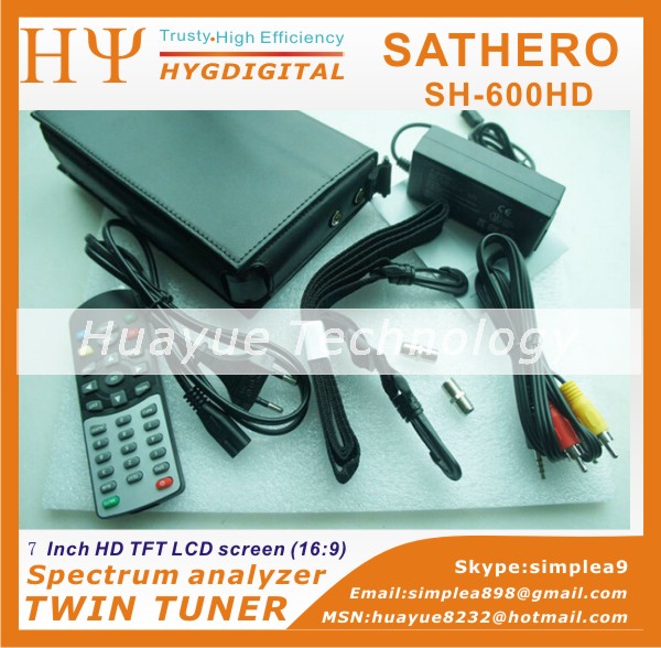 7inch sathero SH-600HD preview screen support HD 8PSK DVB -S2 digital satellite tv finder Meters