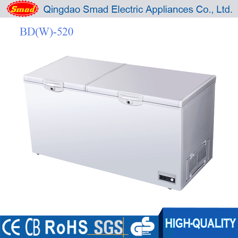 Double Solid Two Door Low Noise Deep Fridge Refrigerator Chest