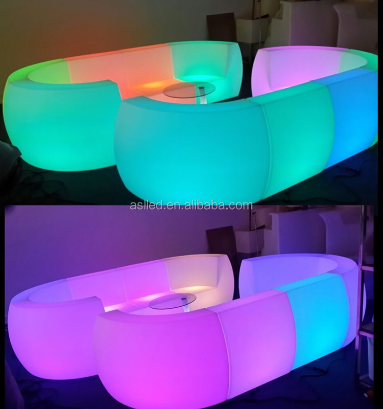 新しいプラスチック製の色を変えながら201616ledloungeチェアソファセット家具led仕入れ・メーカー・工場