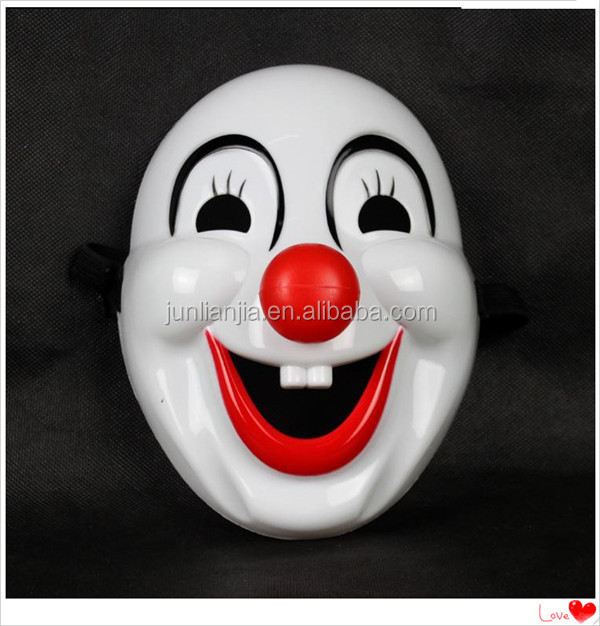 変な顔のマスクはハロウィンパーティマスクオイリー肌の赤い鼻ピエロマスクプラスチック仕入れ・メーカー・工場