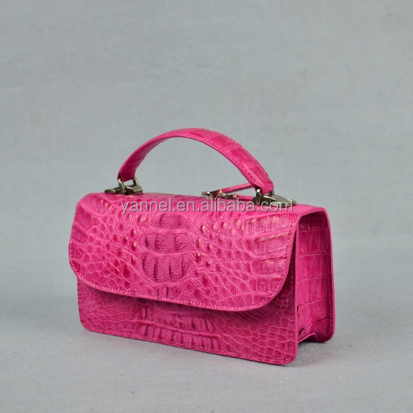 クロコダイルミニクロスボディショルダーbag_exotichandbag_minibag_女性女性ピンクのクロコダイルバッグ仕入れ・メーカー・工場