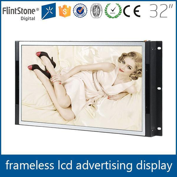 Heavy duty lcd frameless monitor 32 inch,32 inch open cell lcd display panel flexible mount led advert lcd panel 