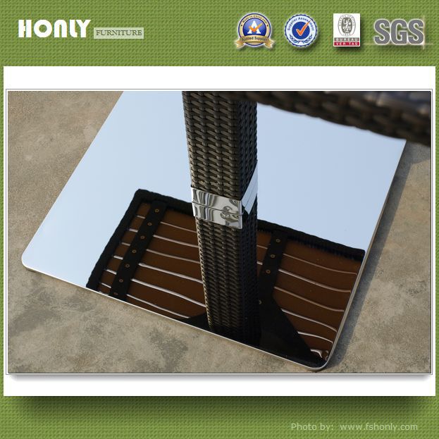 Modern restaurant table and chairs aluminum frame