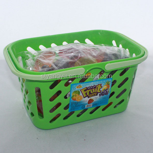 fruit shaped jelly candy,new design jelly basket with fruit jelly