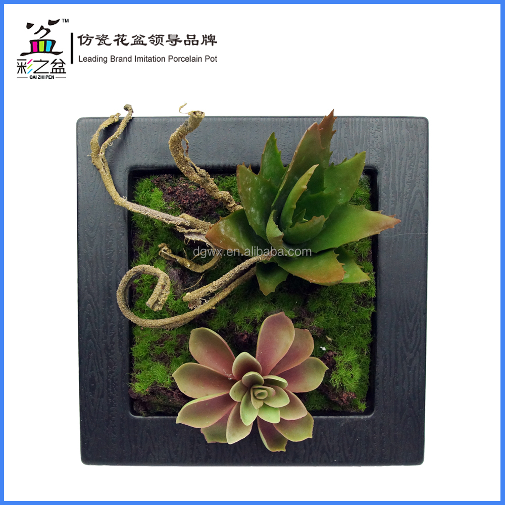 ミニフェイクジューシーな植物の人工的なメラミンフォトフレーム壁の装飾のための花仕入れ・メーカー・工場