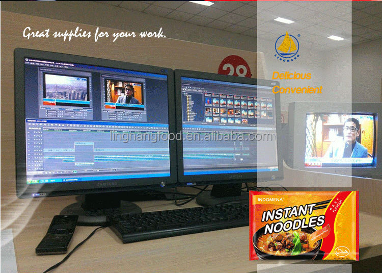 Quick cooking beef flavor instant noodle with BRC certificate