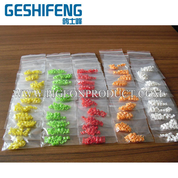 2016 Colorful Top Quality plastic bird foot rings with low price