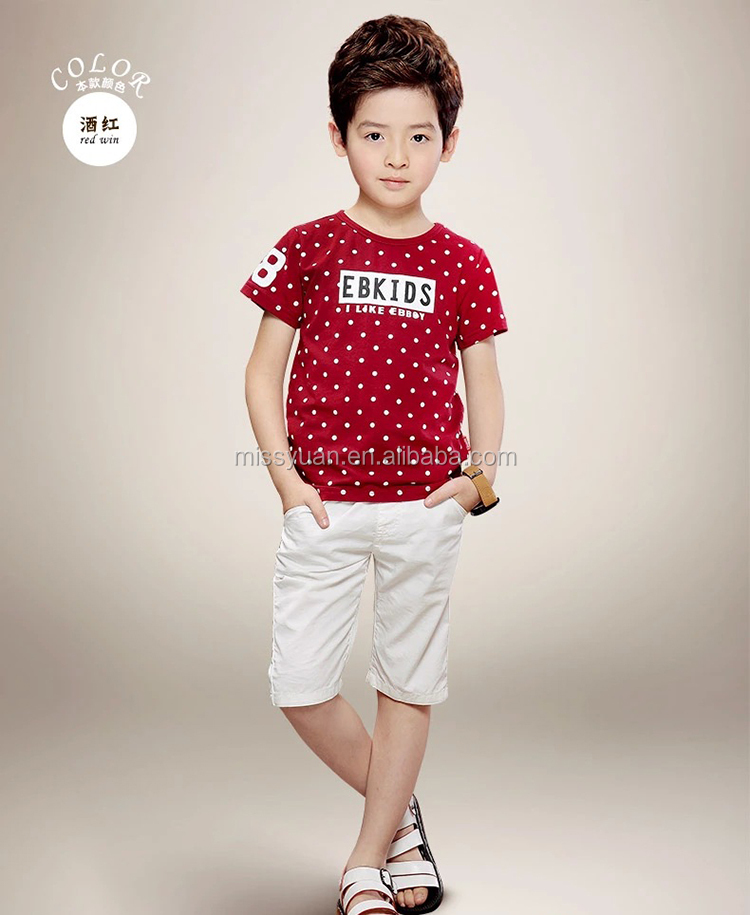 2015ホット販売卸売半袖夏男の子シャツ服仕入れ・メーカー・工場