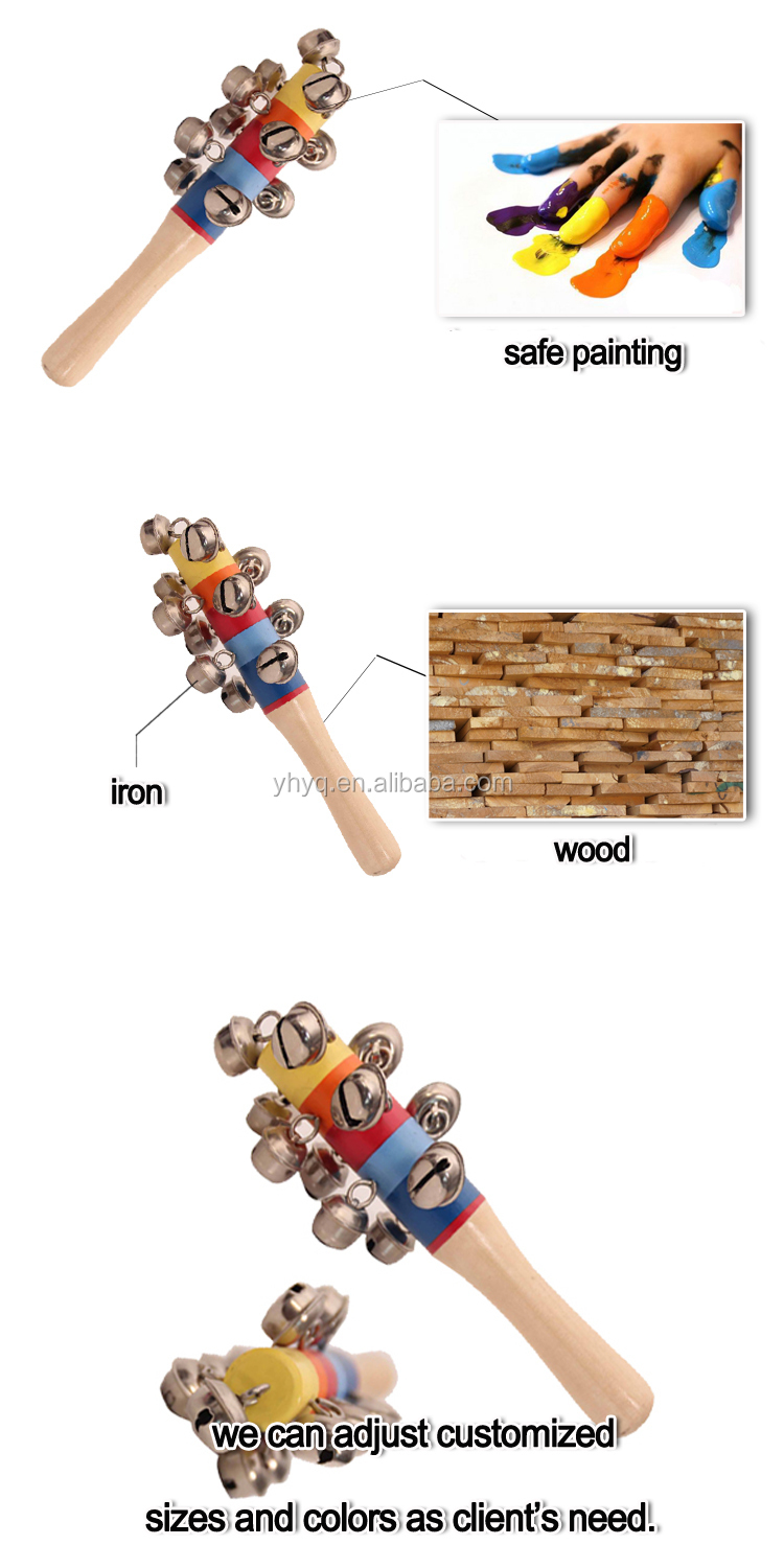 木製ベビーガラガラ、 木製そりの鐘、 子供のための木製の手の鐘問屋・仕入れ・卸・卸売り