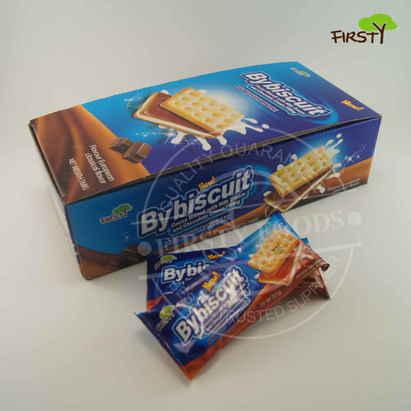Bybiscuit 2 layers chocolate and milk filling