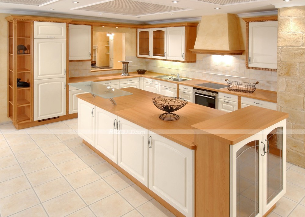 Haus möbel küche design mit massivholz küchenschrank wandschrank ...