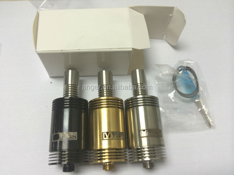 Rebuildable e-cig with high quality Mechanical Vulcan/Mutation X RDA atomizer/vaporizer ss/gold/black/copper