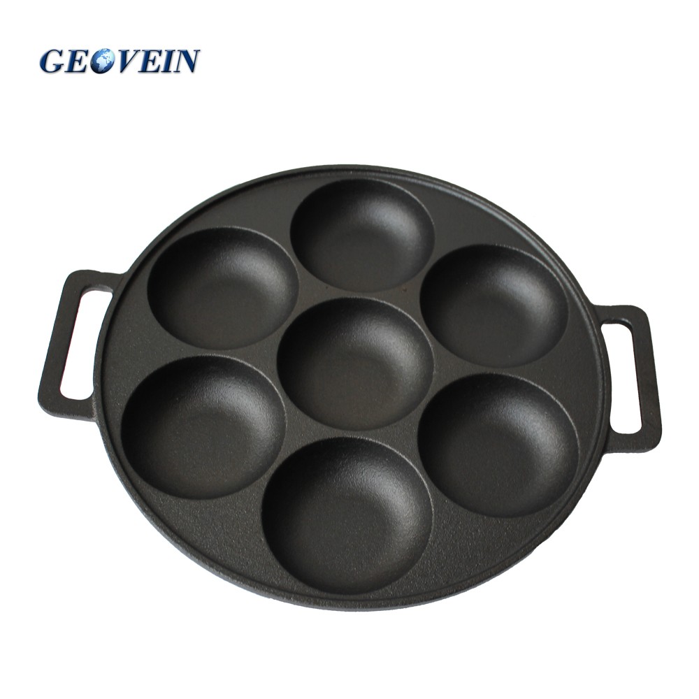 Nonstick 7 Hole Linking Popover Pan Cast Iron Biscuit Pan - China Pan and Cast  Iron Pan price