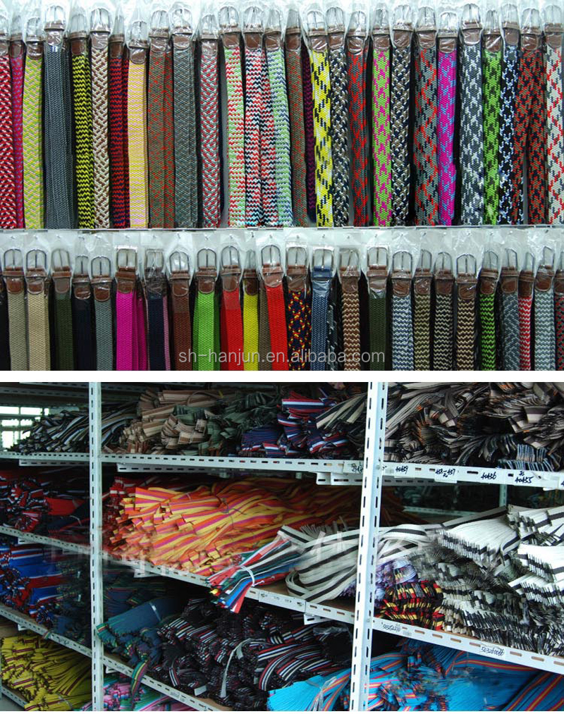 の女の子の綿弾性ベルト、 編みナイロンウェビング合金バックル付きベルト仕入れ・メーカー・工場