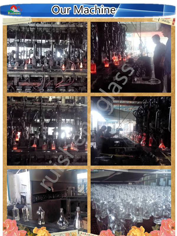 1 liter empty clear brandy bottle