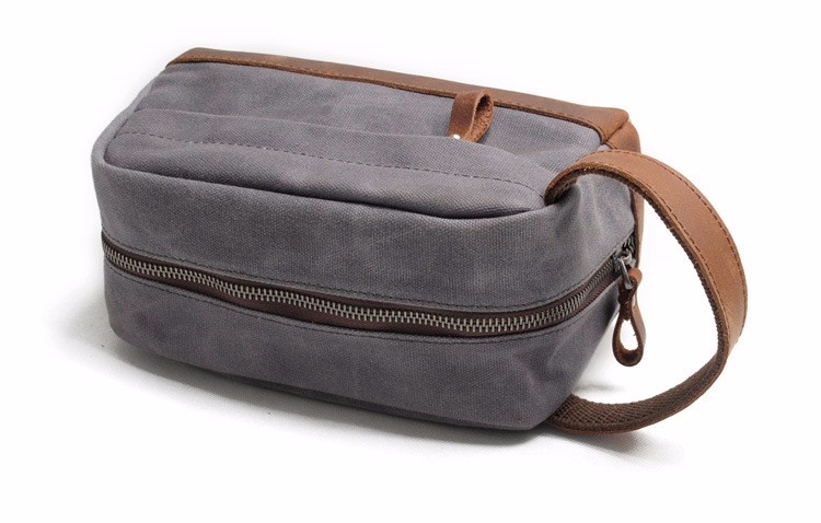 waxed waterproof canvas toiletry pouch bag for men (4).jpg