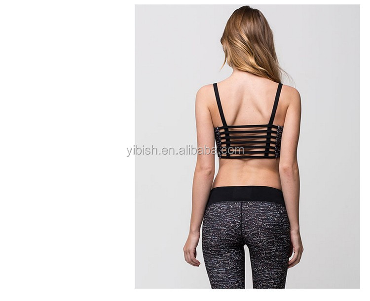 女性レーサーバックパッド入りフィットネススポーツブラジャーbralette # XJ0015仕入れ・メーカー・工場