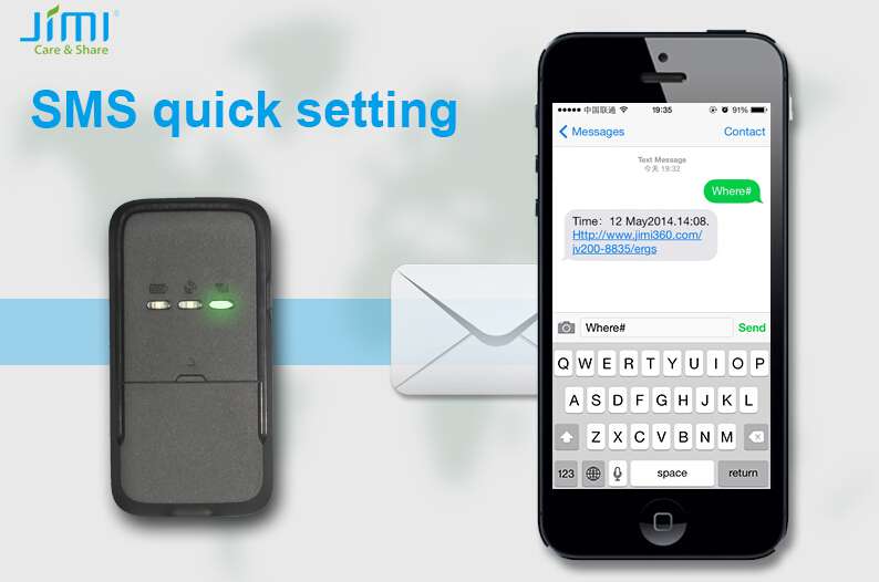 JIMI JV200 SMS/APP/platform MTK Built-in antenna easy to install vehicle gps tracker, traker gps
