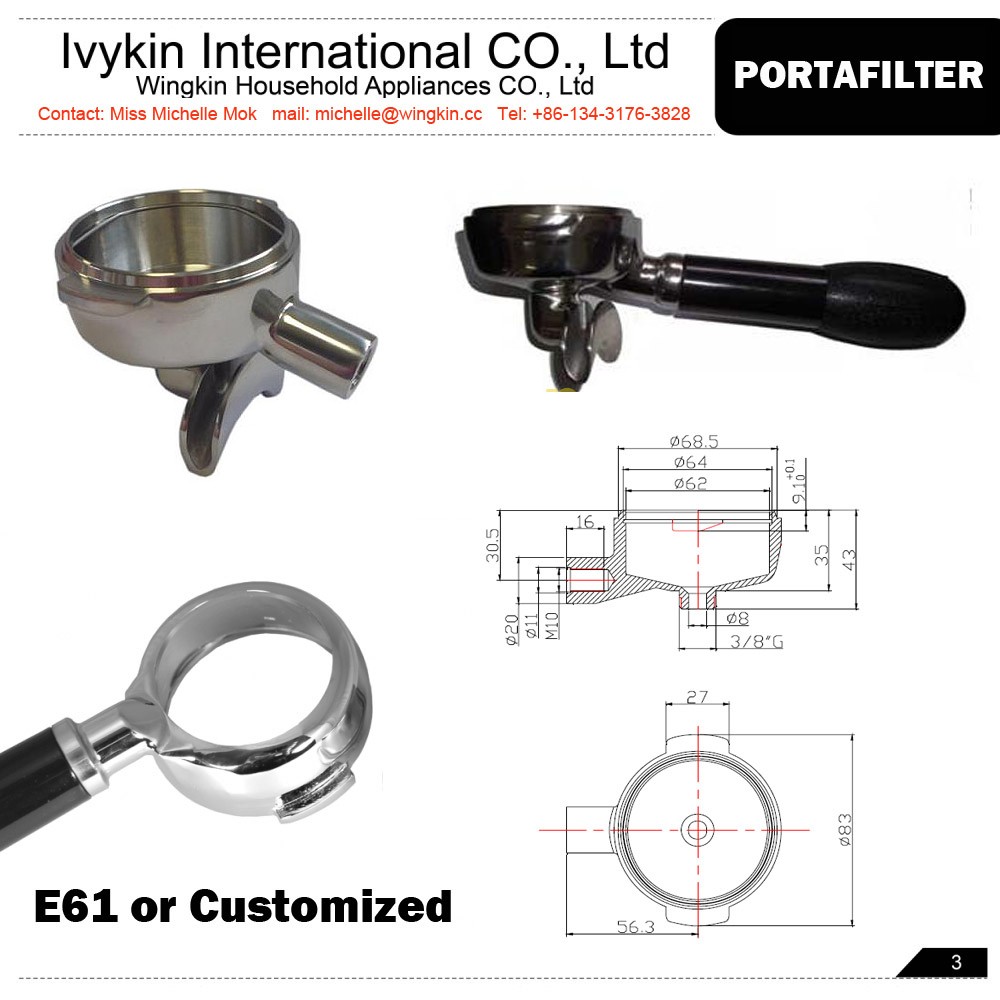 Coffee Tools For Barista Use Bottomless Stainless Steel Filter Holder