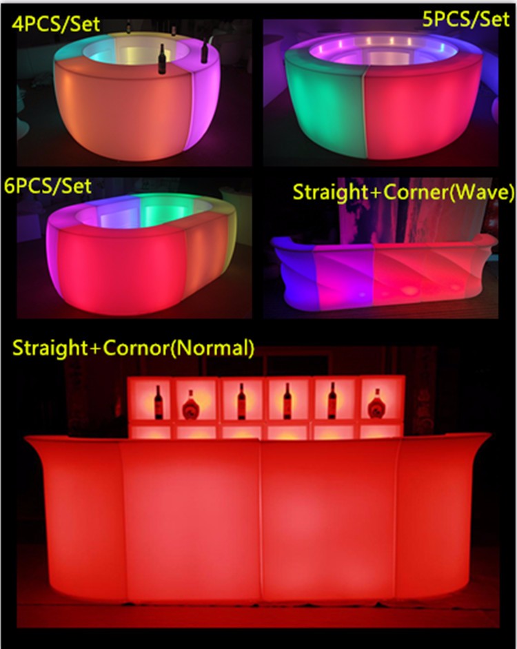 プラスチック充電式led点灯バーカウンターの夜クラブ使用仕入れ・メーカー・工場