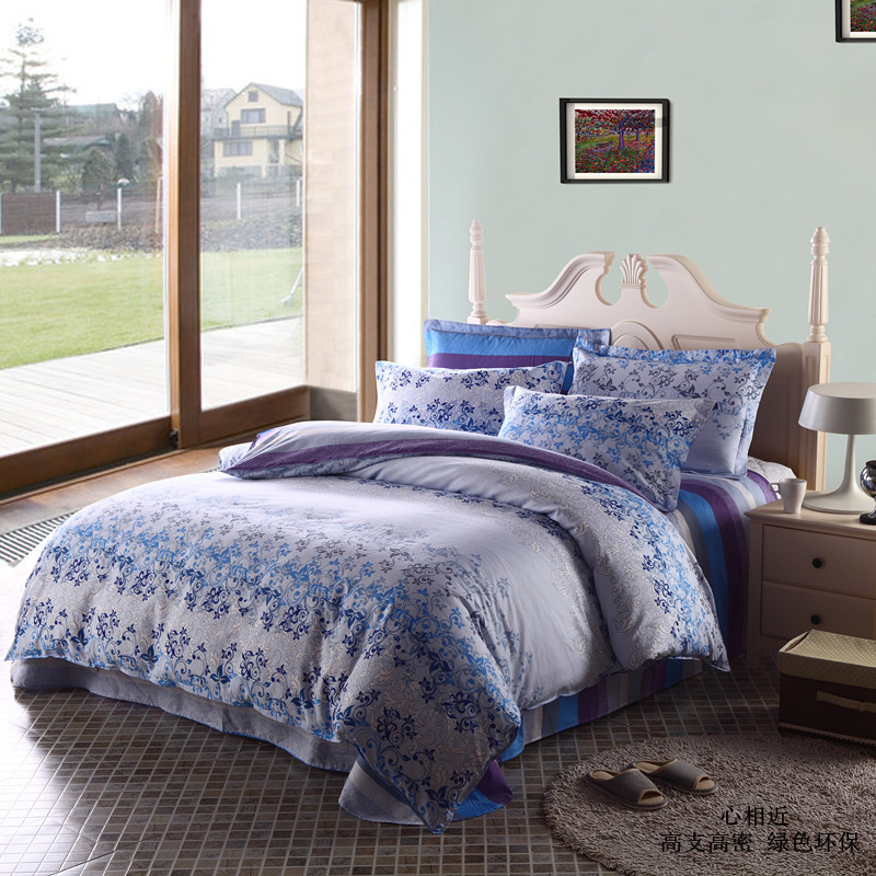 ラグジュアリースタイルの寝具セット綿100％4個羽毛布団カバーシーツ枕カバー仕入れ・メーカー・工場