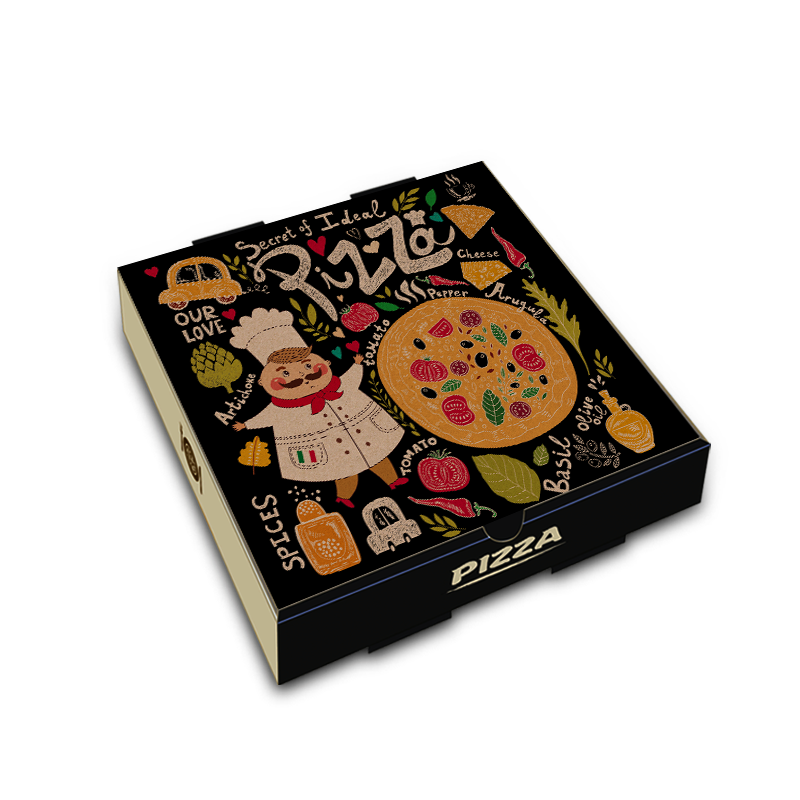 Custom Size Black Pizza Box Oem Buy Black Pizza Box,Black Pizza Box