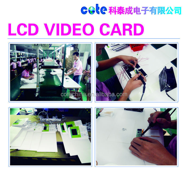 『4.3oemグリーティングビデオカードパンパースfor/ビデオグリーティングカードのためのadvertisment/lcdビデオパンフレットのカード仕入れ・メーカー・工場