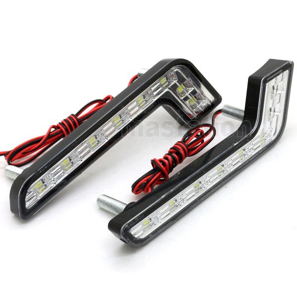 Wholesale /Pair Universal Car Light Super White 8 Led Mercedes L Shape