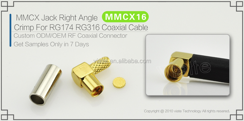 Mcxプラグ/malemmcxにjack/メスr/rg316_rg174に圧着力を同軸ケーブルのコネクタのための仕入れ・メーカー・工場