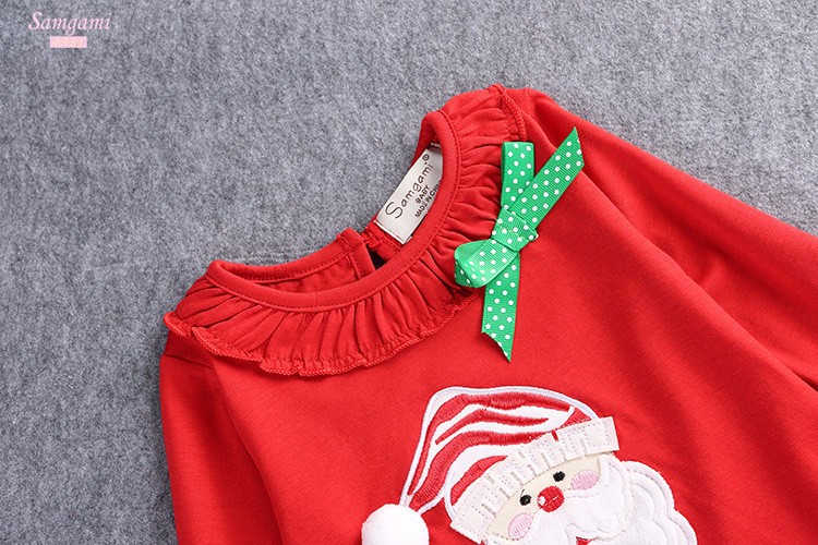 在庫!サンタクローススーツ綿の女の子クリスマスギフト衣装2ピースかわいいストライプ卸売冬キッズクリスマス仕入れ・メーカー・工場