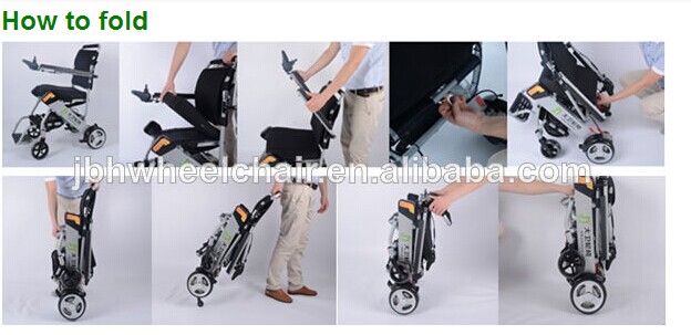 Folding lightweight power wheelchair with lithium battery