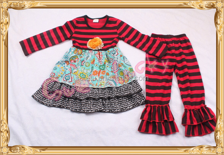 リトル女の子ブティック リメイク服セット イースター服セット女の子の ブランド名服工場イーター polkda ドット フリル セット仕入れ・メーカー・工場