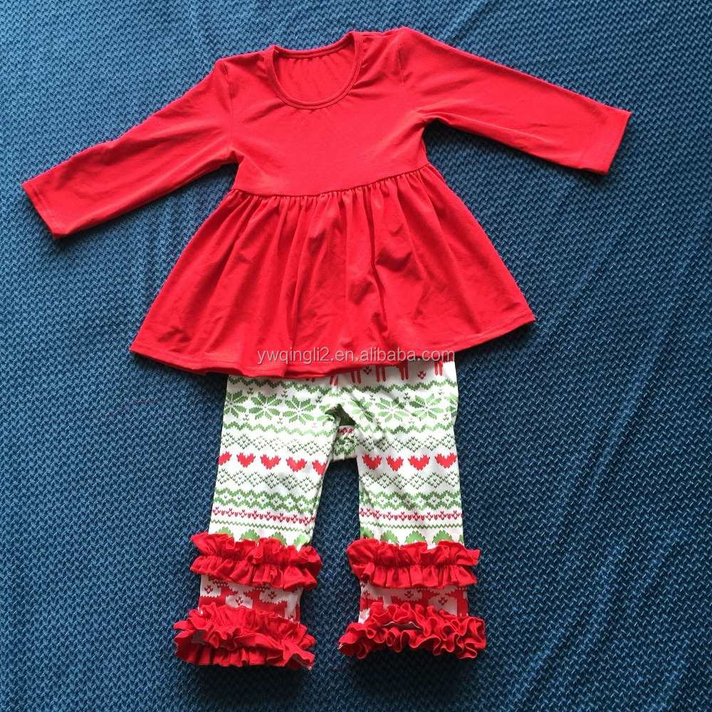 2015女の子ブティック服クリスマス子供衣装鹿パターンベビーフリルクリスマスYW-00192仕入れ・メーカー・工場