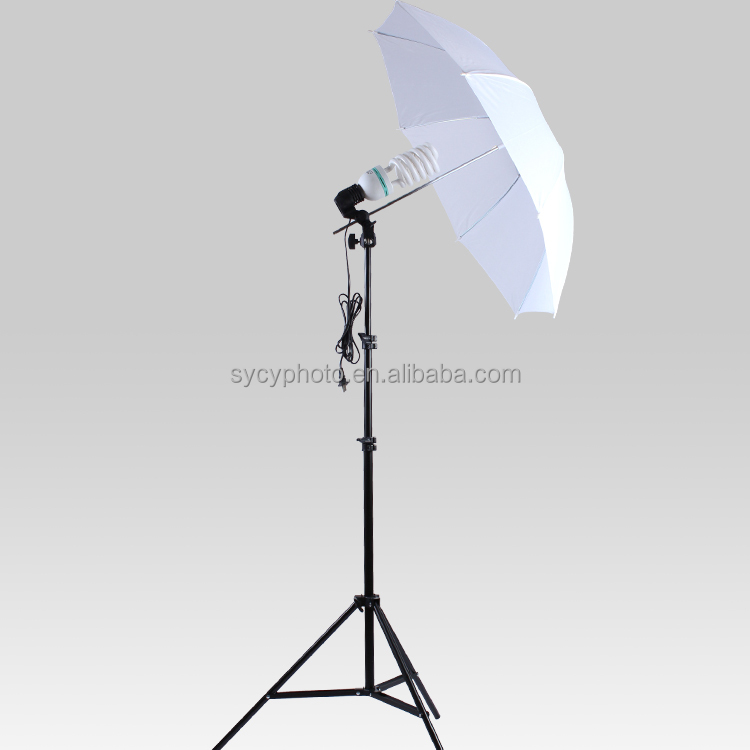 写真の照明kits85センチメートル反射白色傘ランプソケットバルブホルダーe277フィート。 2mライトスタンド問屋・仕入れ・卸・卸売り
