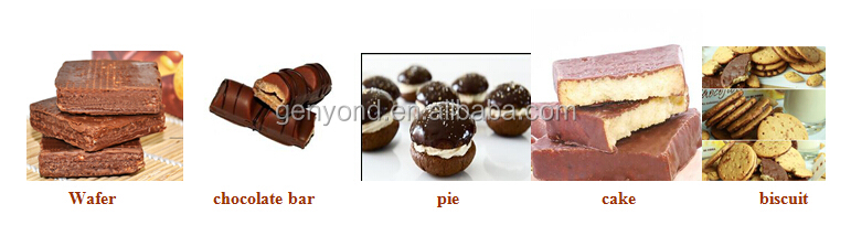 Automatic enrobing&coating machinery for chocolate beans/bar/cake/biscuit processing