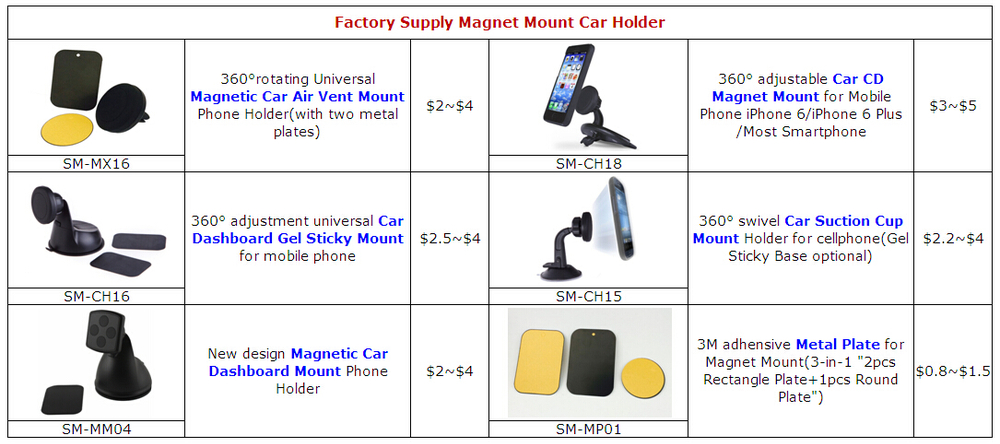 新年のギフト360度rotatry携帯電話の磁石付き車ベントマウントマウントimagnet二つのプレートのための問屋・仕入れ・卸・卸売り