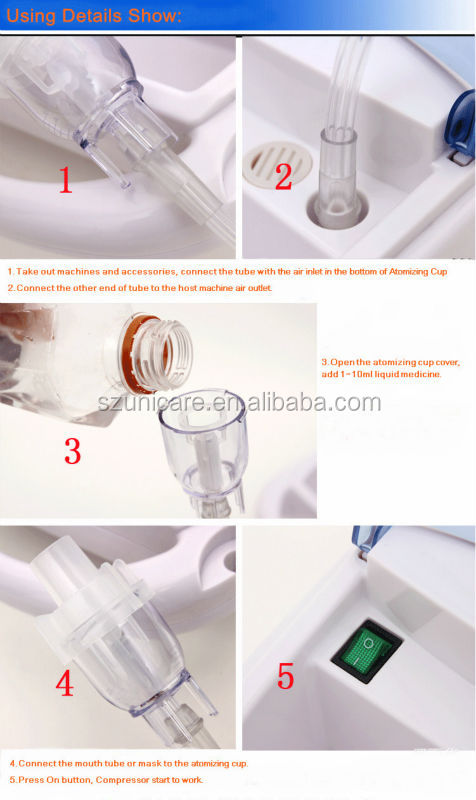 Portable Nebulizer Machine, Medical Compressor Nebulizer, Child/ Baby Nebulizer Parts