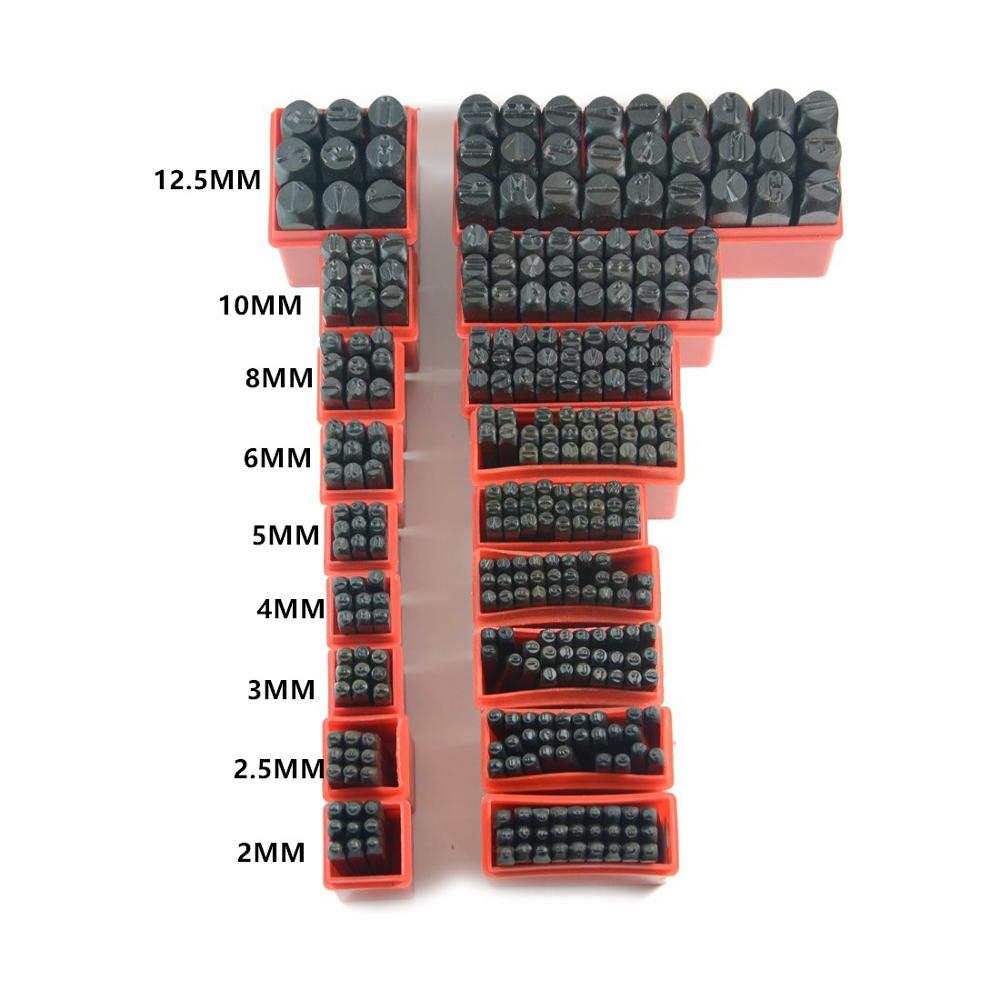 3mm-12.5mm Steel Number Letter Metal Punch Stamps Alphabet Set