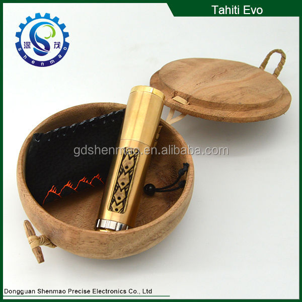 Wholesales ecig 1:1 clone Tahiti Evo mod brass mechanical Tahiti mod