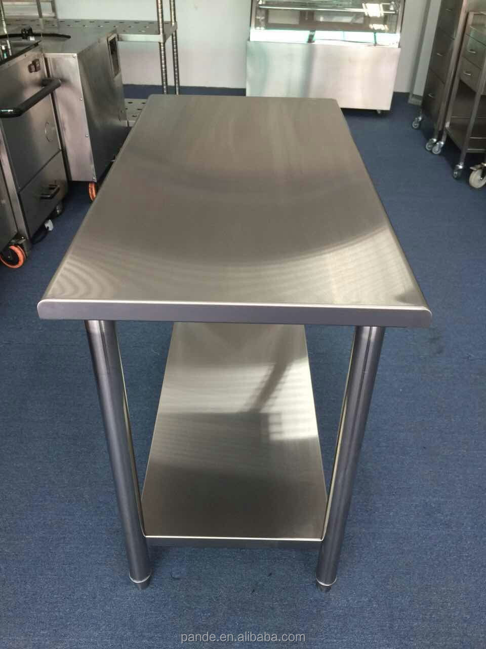 2層キッチンステンレス鋼ダイニング加工金属作業テーブル仕入れ・メーカー・工場
