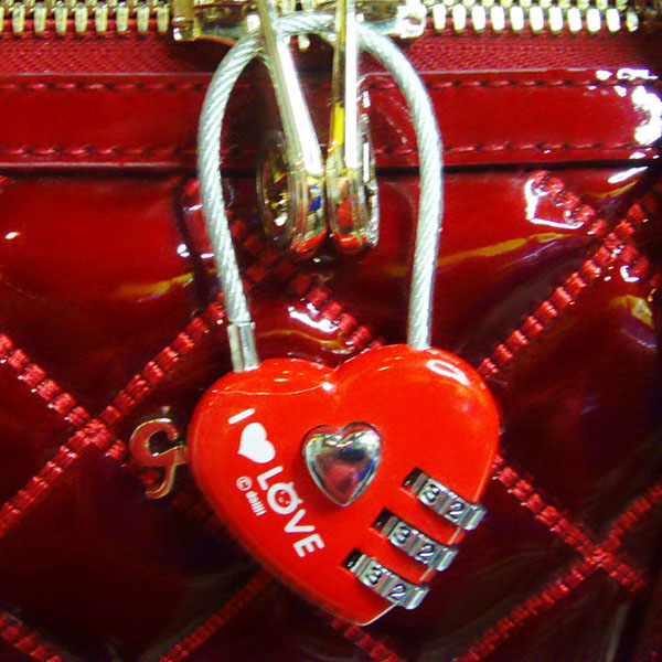 ミニかわいいcr-28a3桁荷物のスーツケースの南京錠赤いハート形のコード化されたロック問屋・仕入れ・卸・卸売り