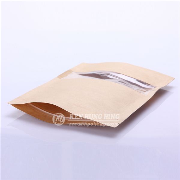 Stand up Kraft Paper Customizable Tea Bags with Zipper and Window