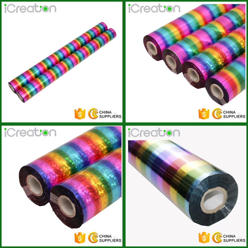 高品質の良い伝達petベースの虹のホットスタンプ箔紙仕入れ・メーカー・工場